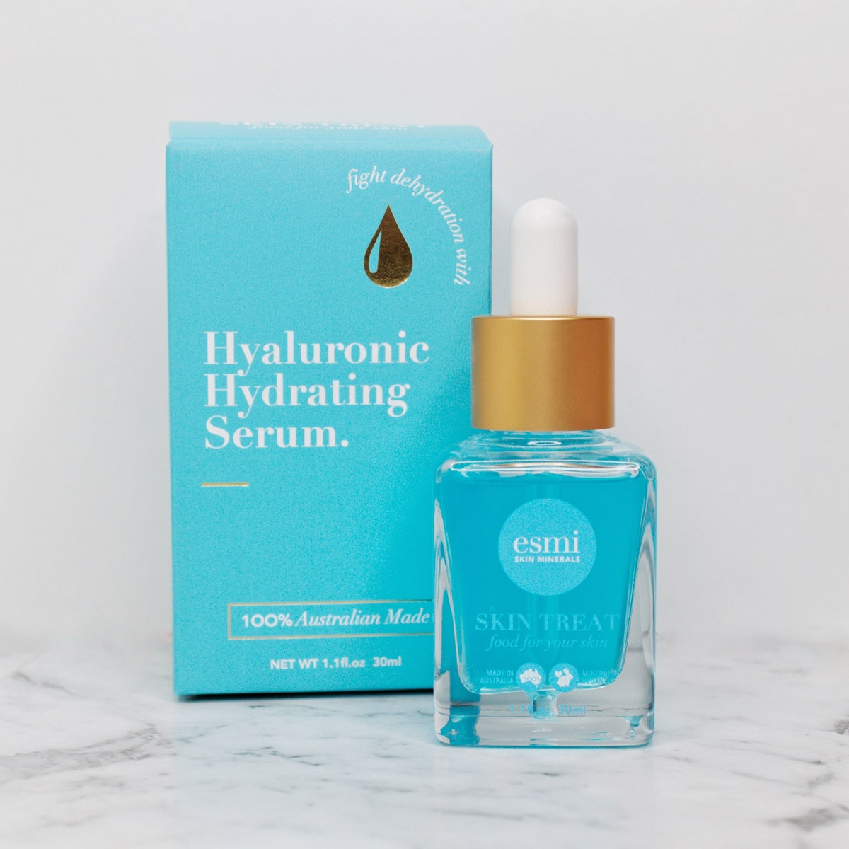 esmi Hyaluronic Hydrating Serum with luxury packaging